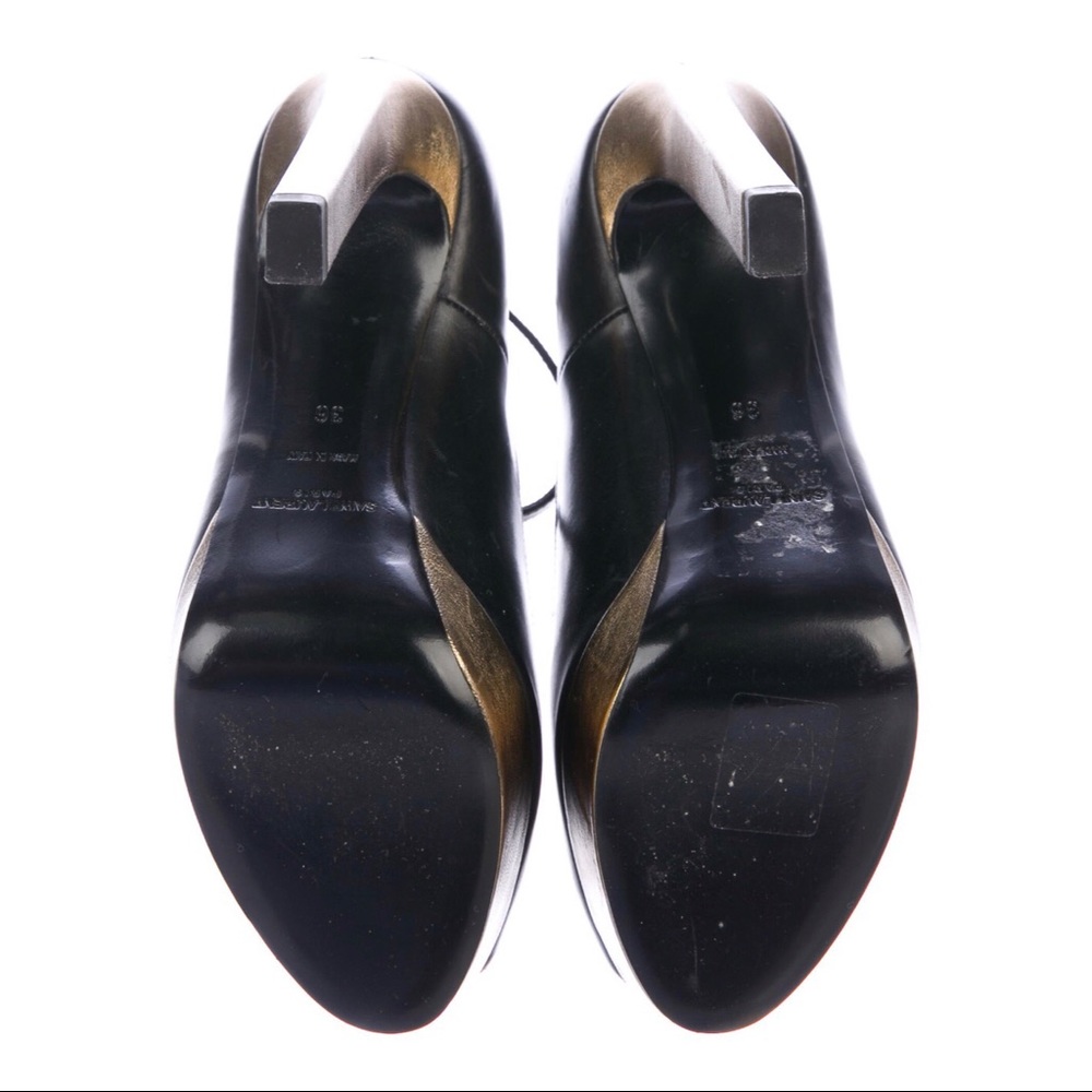 Saint Laurent Leather T-Strap Sandals - Picture 4 of 5